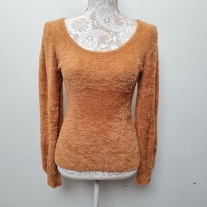 Rachel Parcell Balloon Sleeve Fuzzy Soft Sweater Womens Size XS